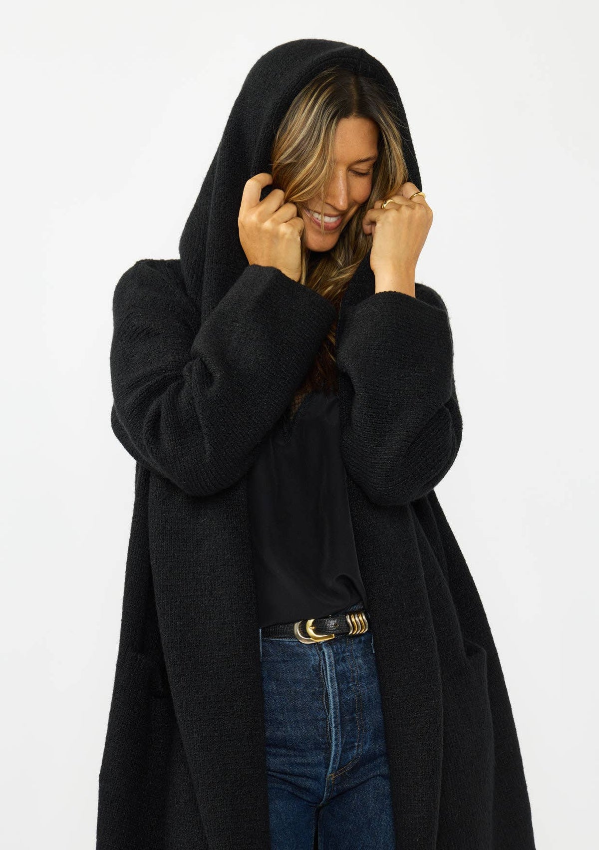 Hooded Cardigan with Pockets