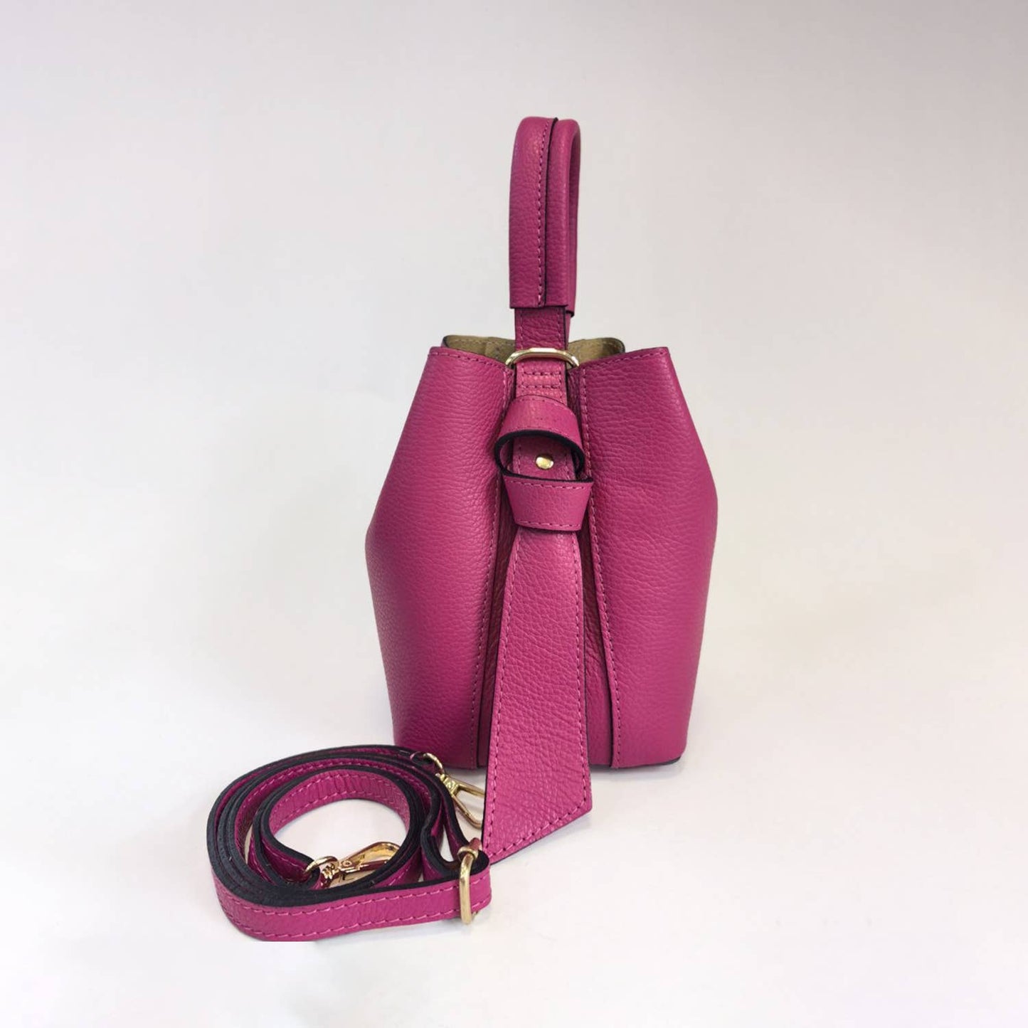 Italian Leather Convertible Handbag | Peanut