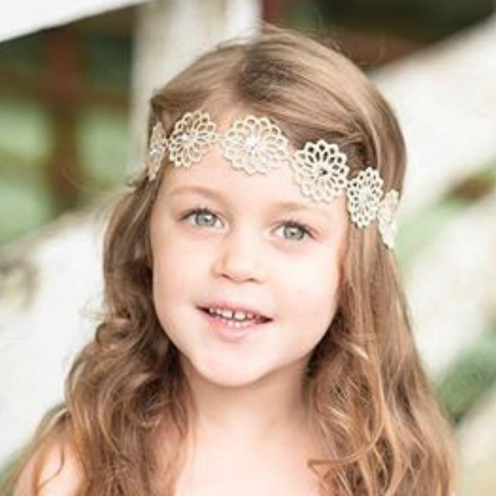 Adjustable Headband | Golden Flower
