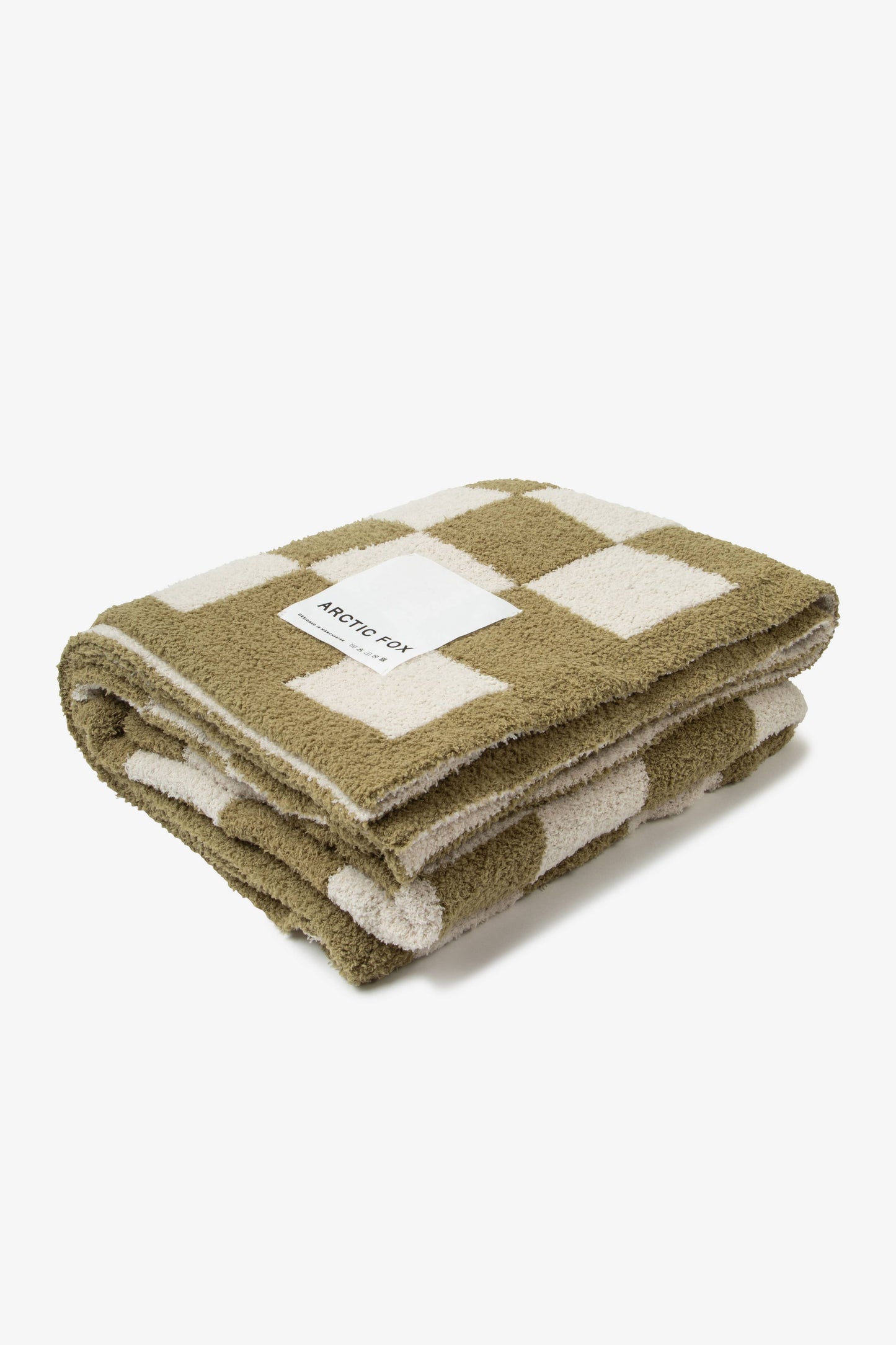 100% Recycled Throw | Khaki Check