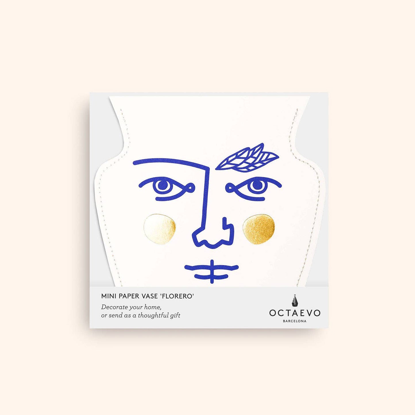 Janus Mini Paper Vase (Double-Sided) Flower Vase