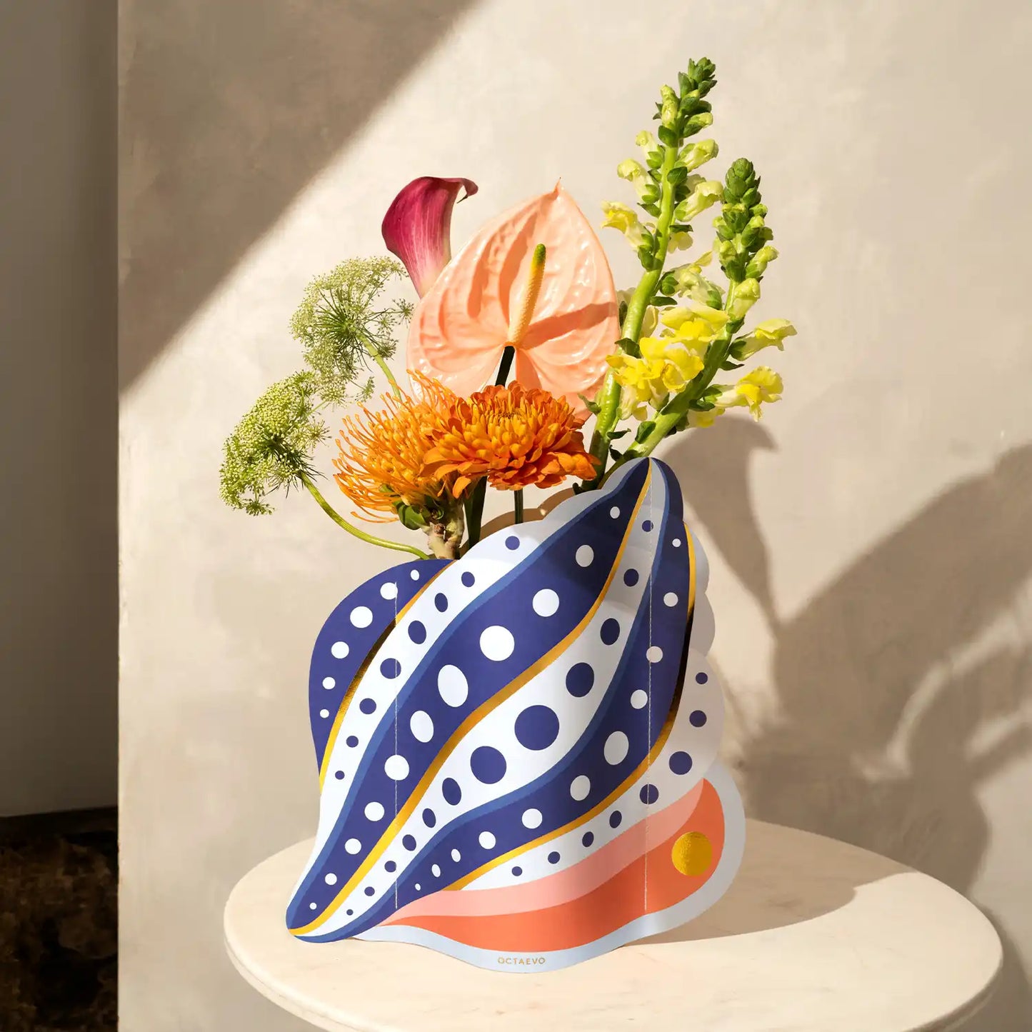 Paper Vase Shell, Flower Vase from waterproof paper