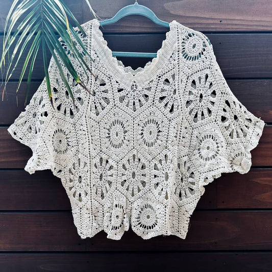 V-Neck Crochet Top