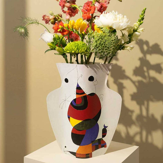 Miró Paper Vase | Ivory, Flower Vase & Card Set