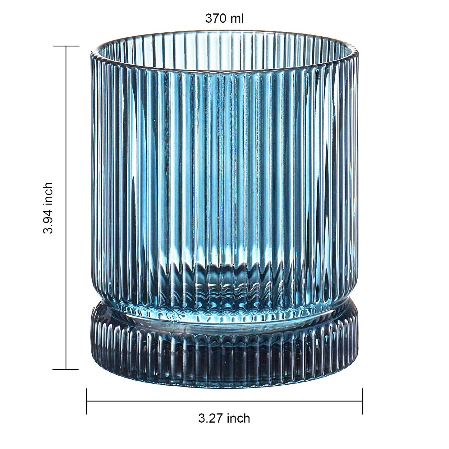 Ribbed Rocks Glasses | Set of 4 | Muted