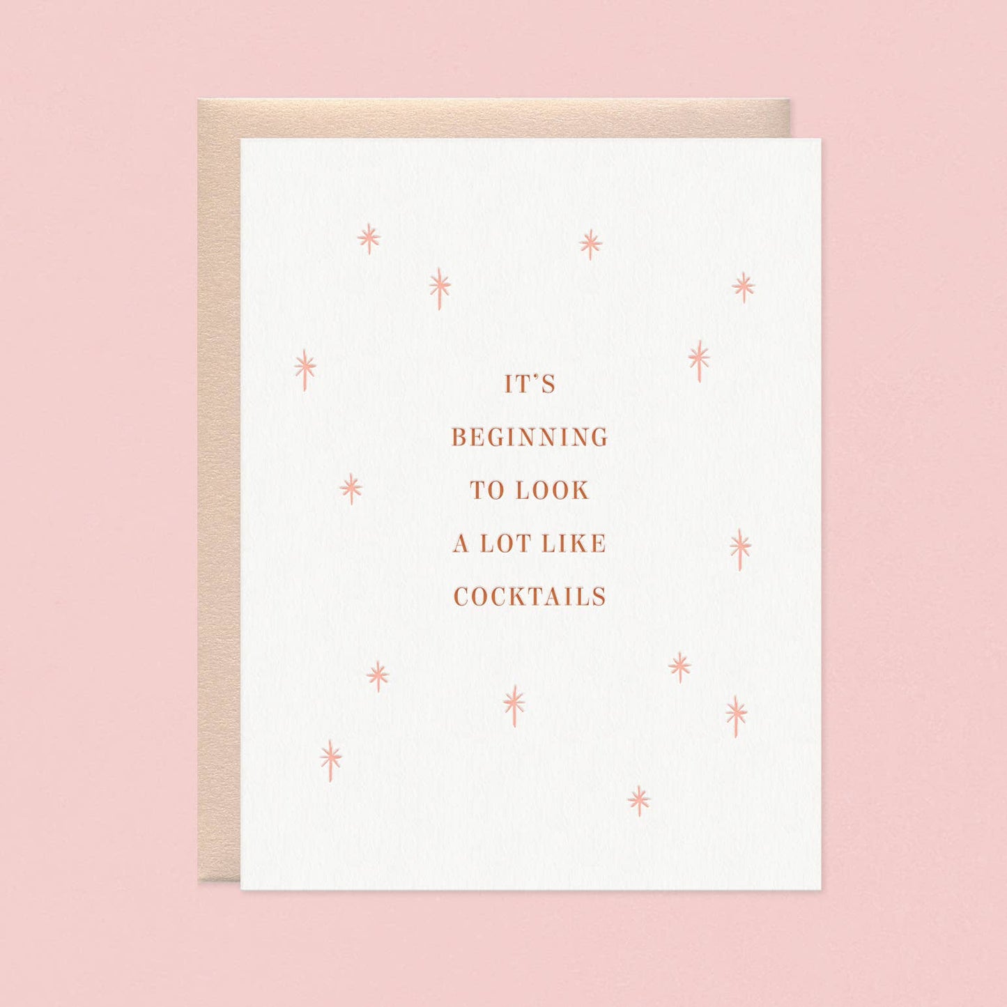 A Lot Like Cocktails Letterpress Holiday Card