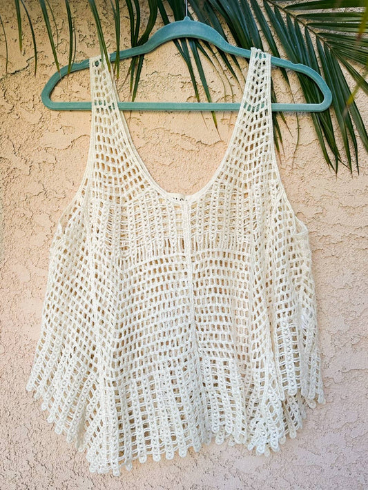 Cotton Crochet Tank Top