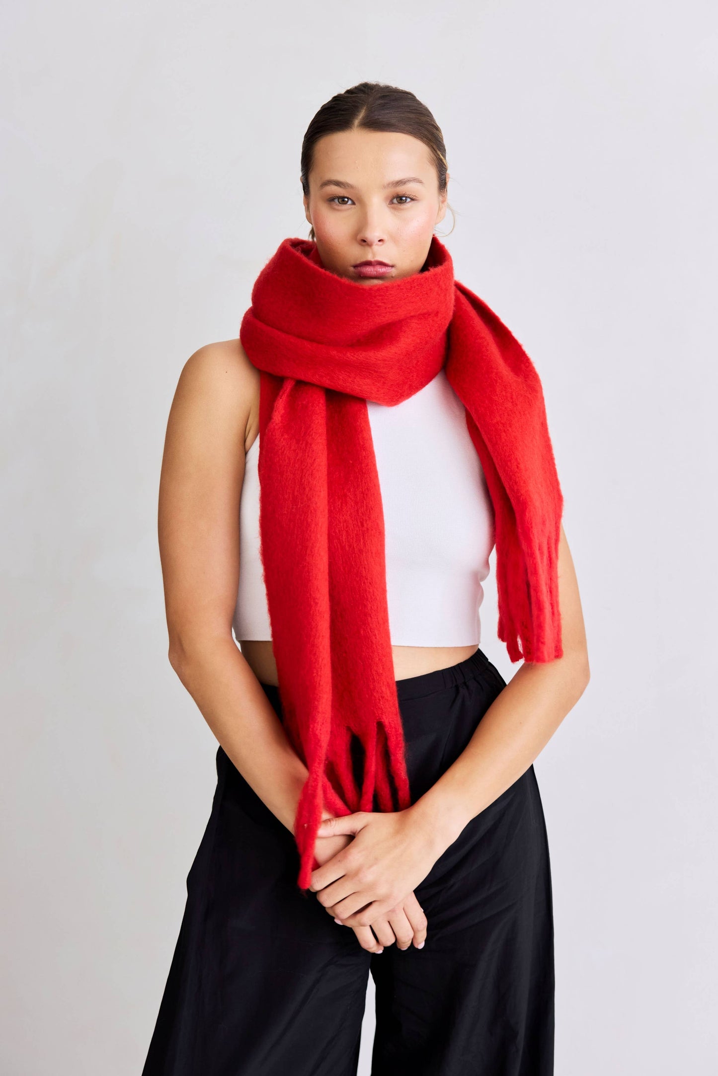 Ultra Soft Recycled Scarf | Crimson Red