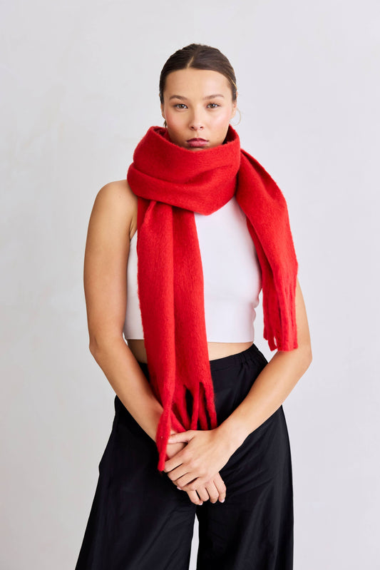 Ultra Soft Recycled Scarf | Crimson Red
