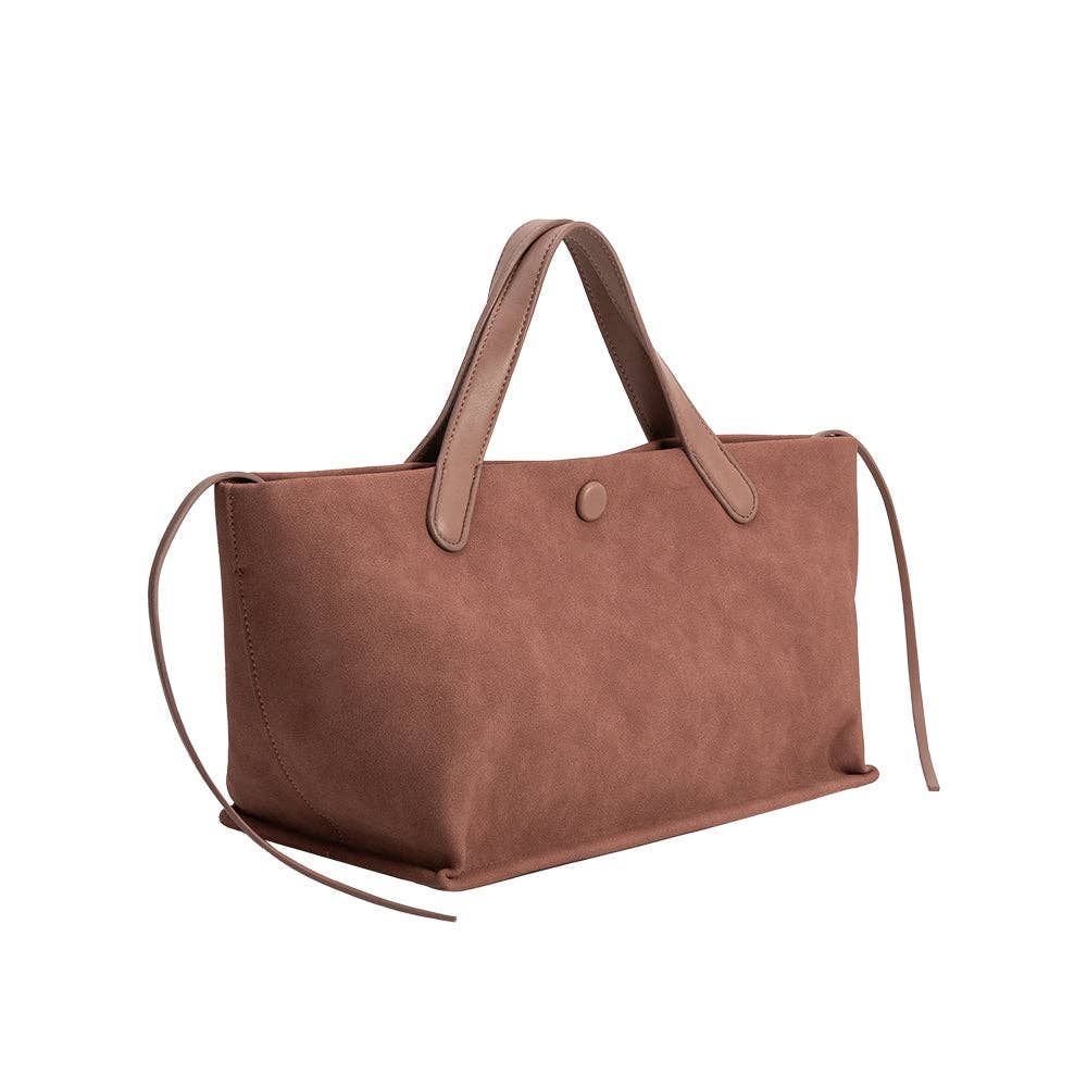 Recycled Vegan Suede Tote Bag | Mauve