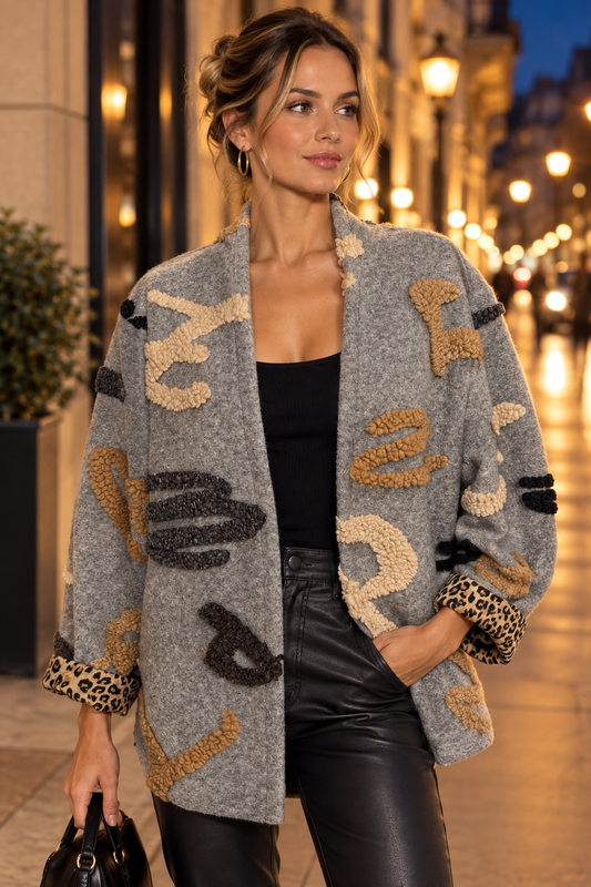 Textured Appliqué Jacket