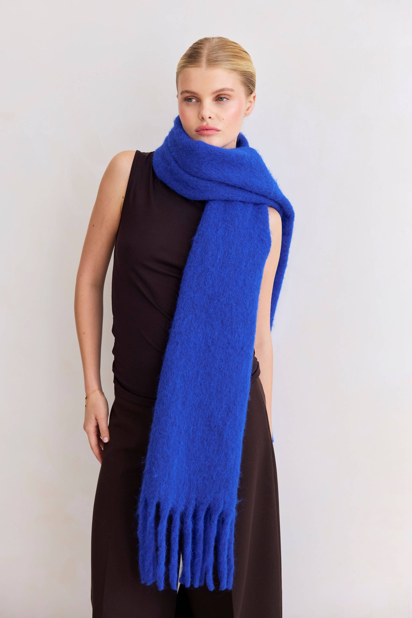 Ultra Soft Recycled Scarf | Electric Blue