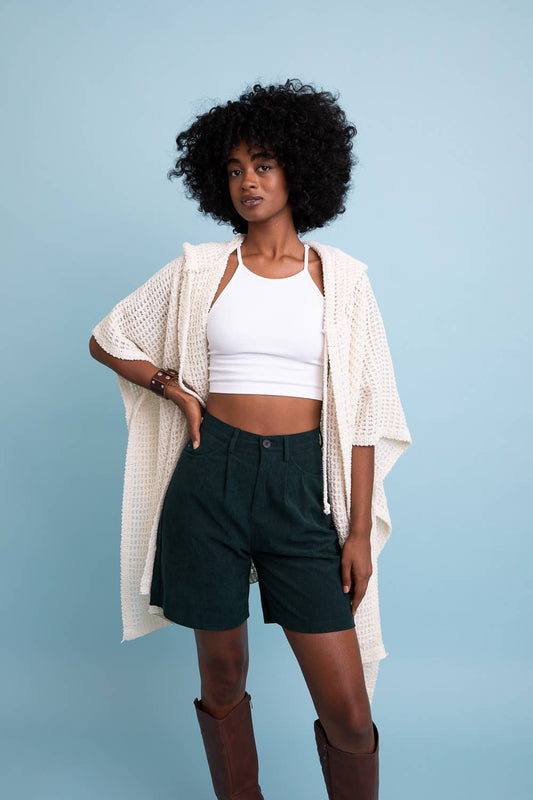 Hooded Cape| Ivory