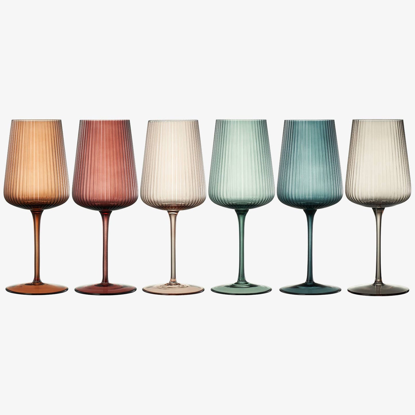 Muted Ribbed Wine Glass | 19 oz | Seasonal Color Collection