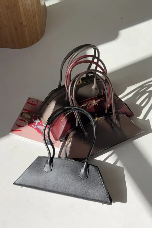 Italian Leather Baguette Bag