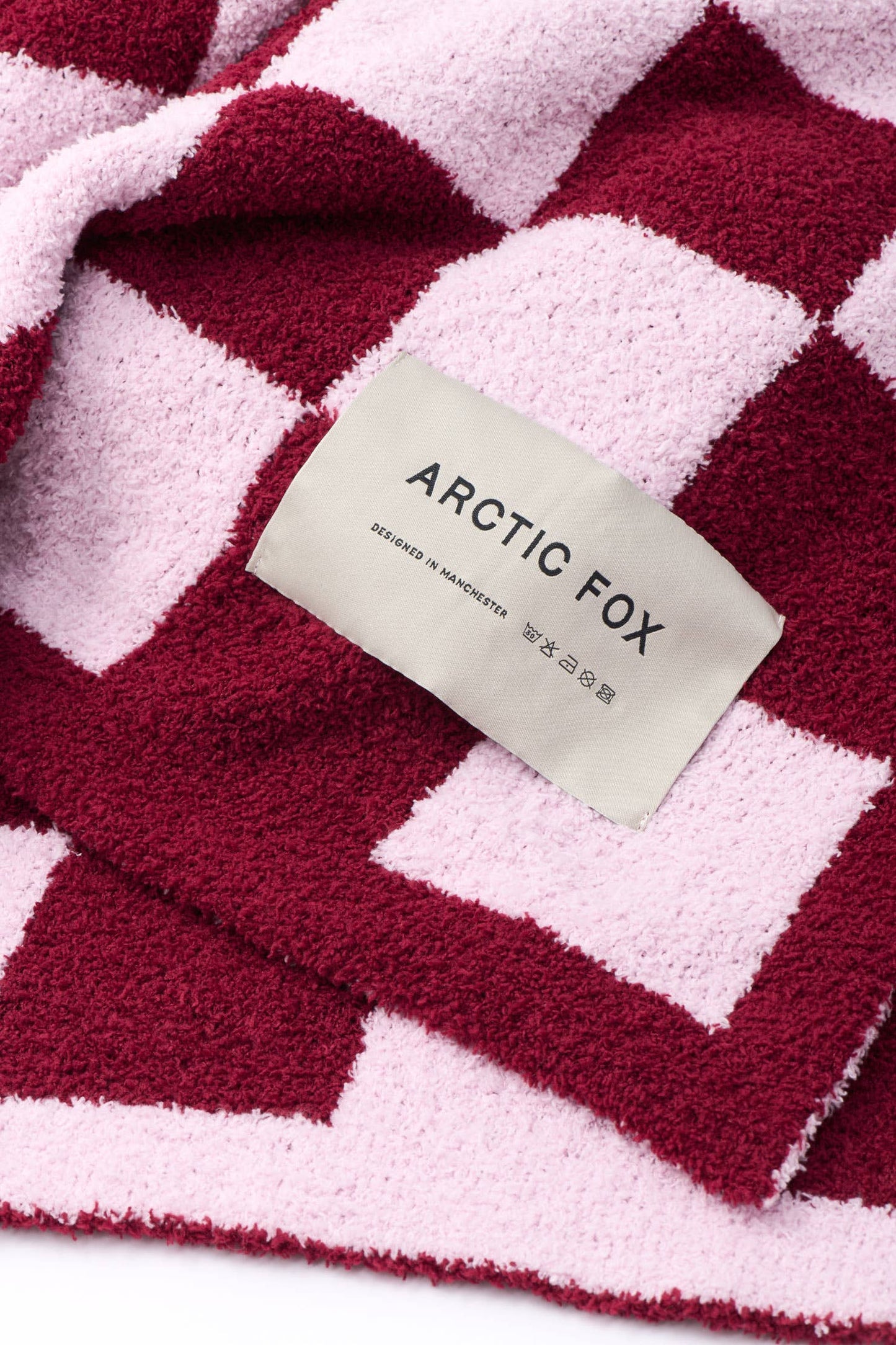 100% Recycled Throw|  Pink Check
