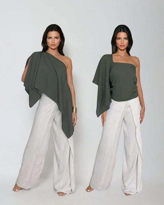 Cape Top | Olive Green Linen