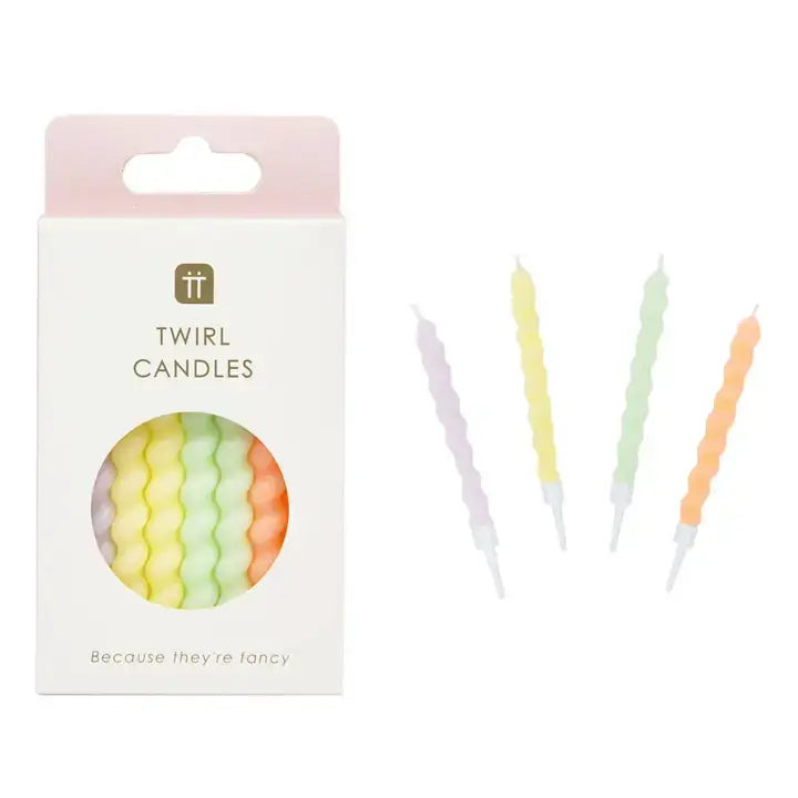 Twisted Pastel Birthday Candles
