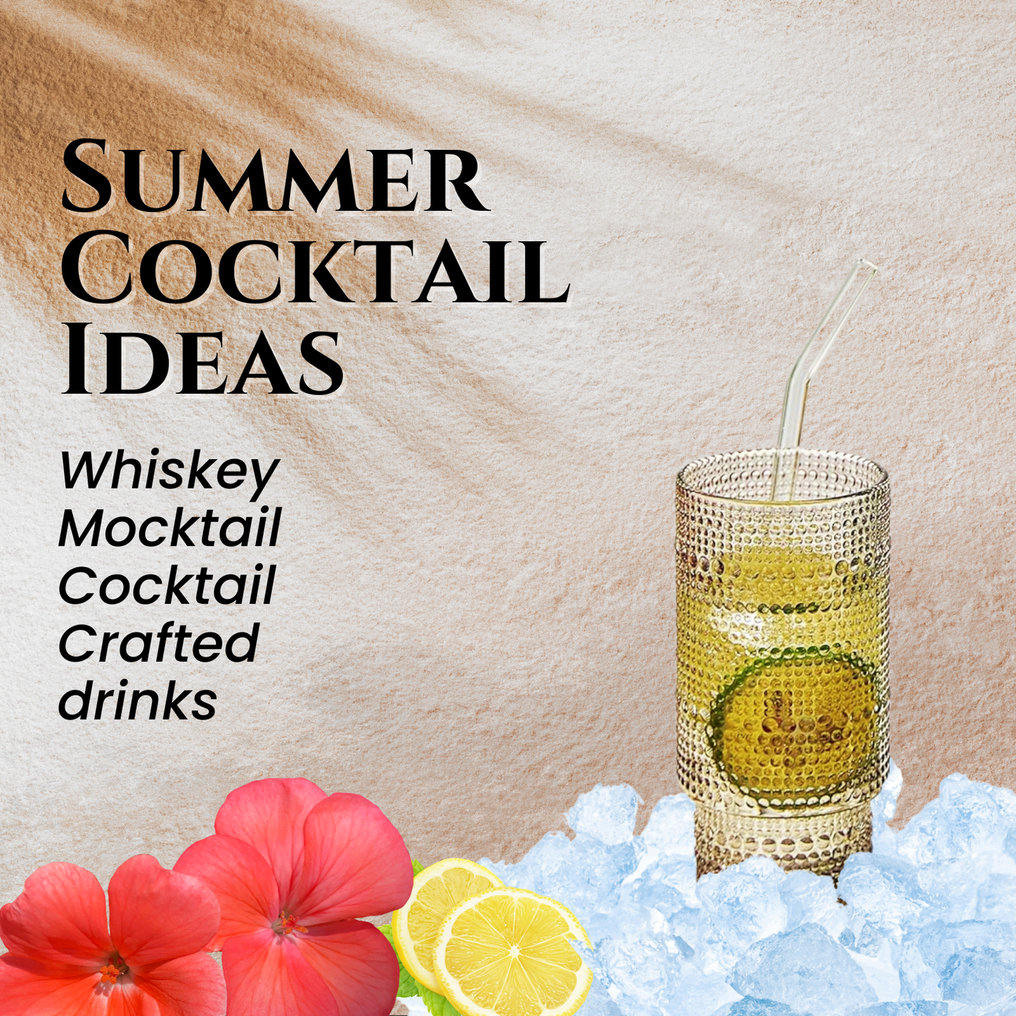 Muted Vintage Old-Fashioned Glasses | Set of 6 | With Glass Straws