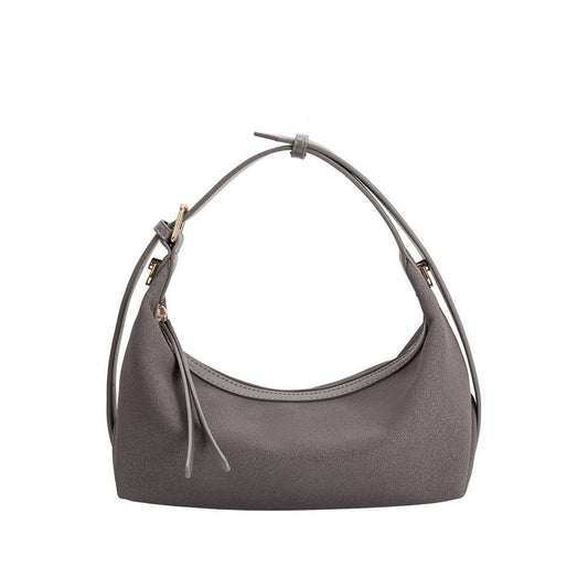 Recycled Vegan Suede Top Handle Bag | Gray