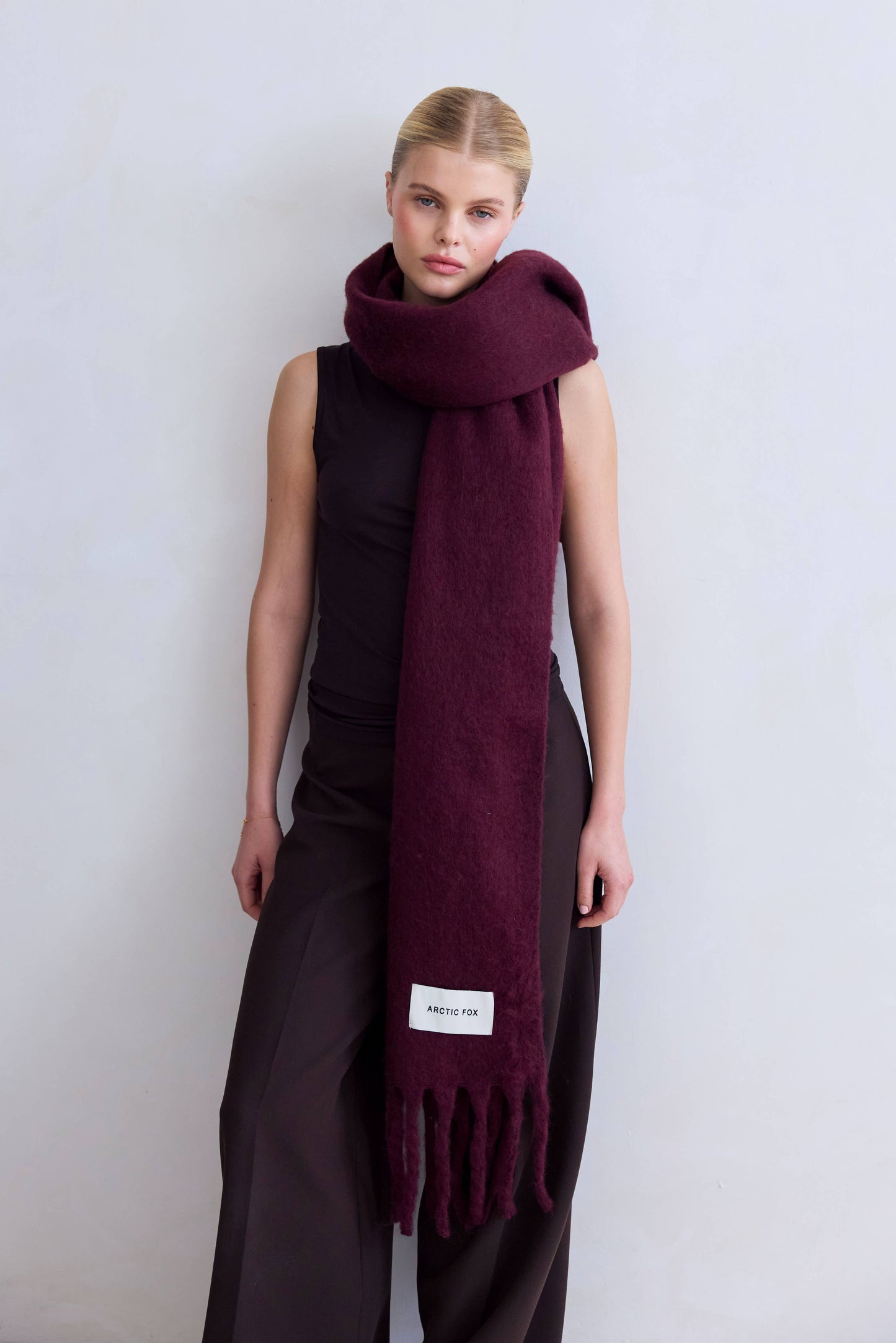 Ultra Soft Recycled Scarf | Cherry Lacquer