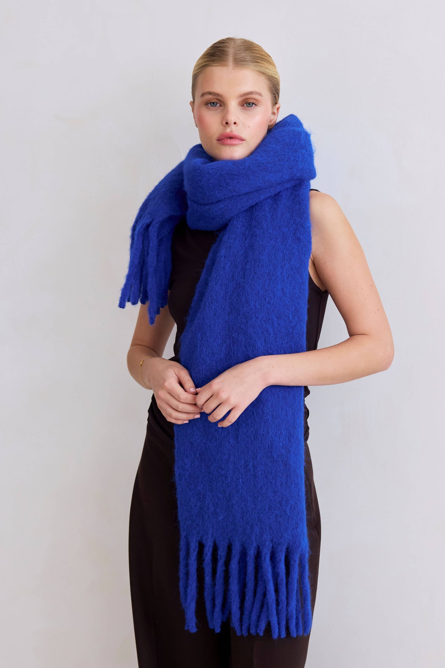 Ultra Soft Recycled Scarf | Electric Blue