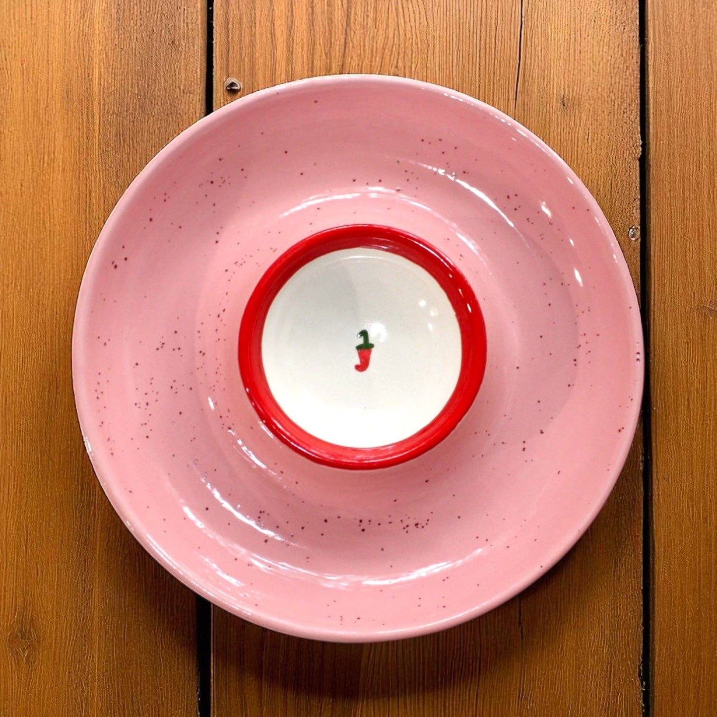 Hand Painted Picante Platter | Italian Clay Chip & Dip