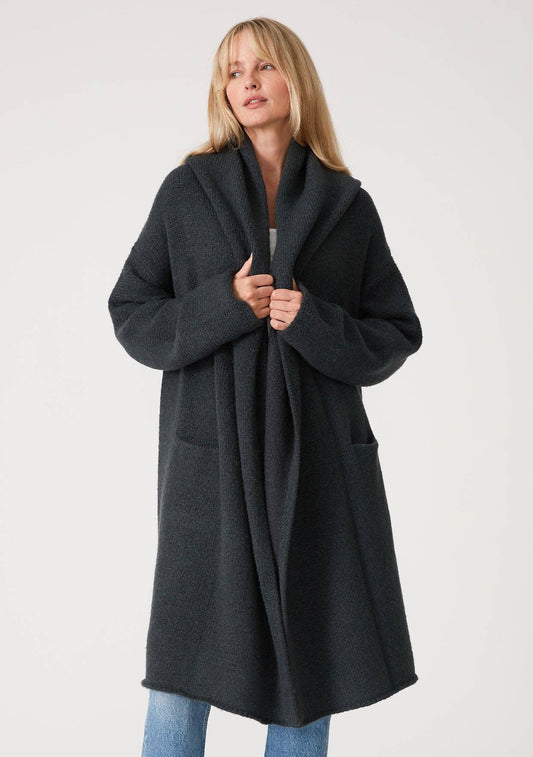Oversized Hooded Cardigan | Pine