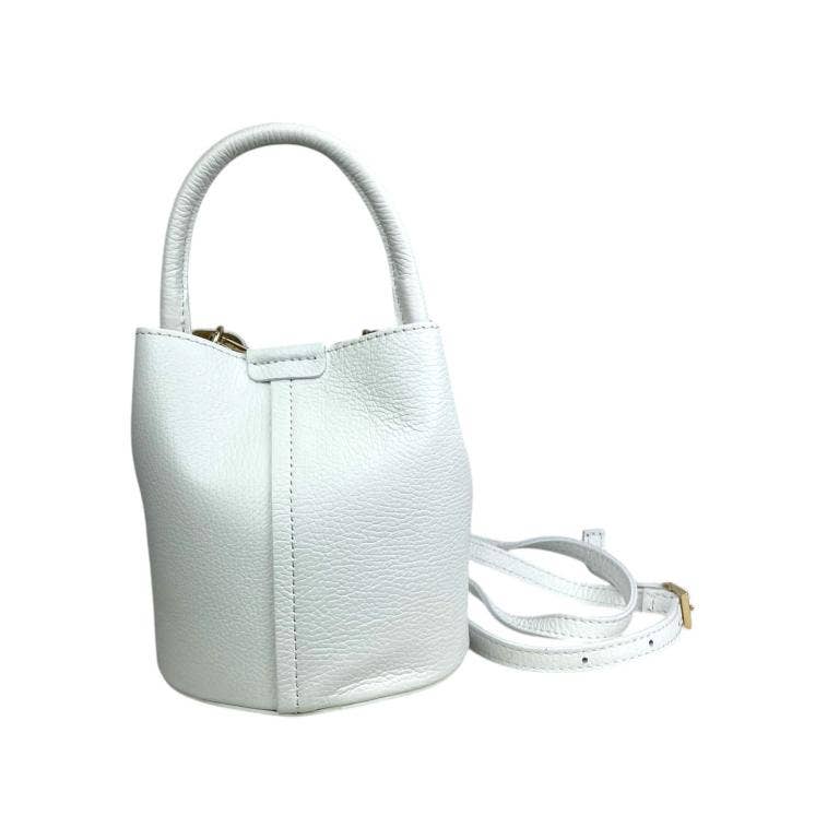 Italian Leather Bucket Handbag |  Electric Blue