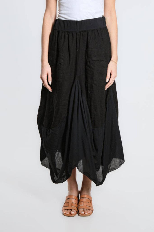 Bunched Pocket Skirt | Black