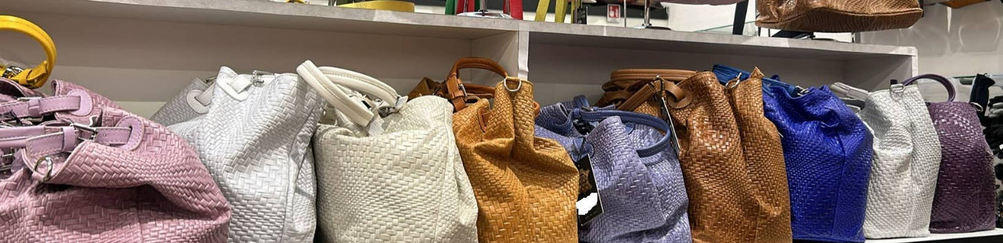 Italian Woven Leather Handbag | Camel