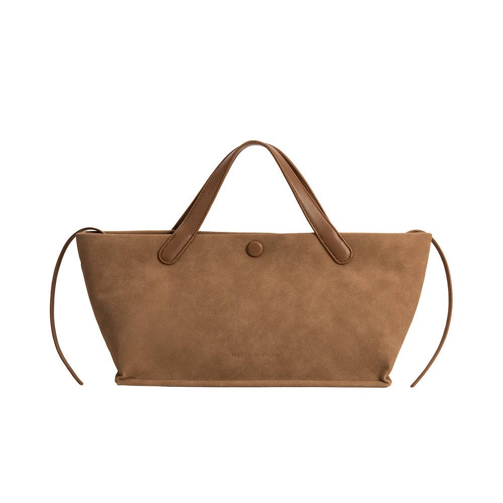 Recycled Vegan Suede Tote Bag | Camel