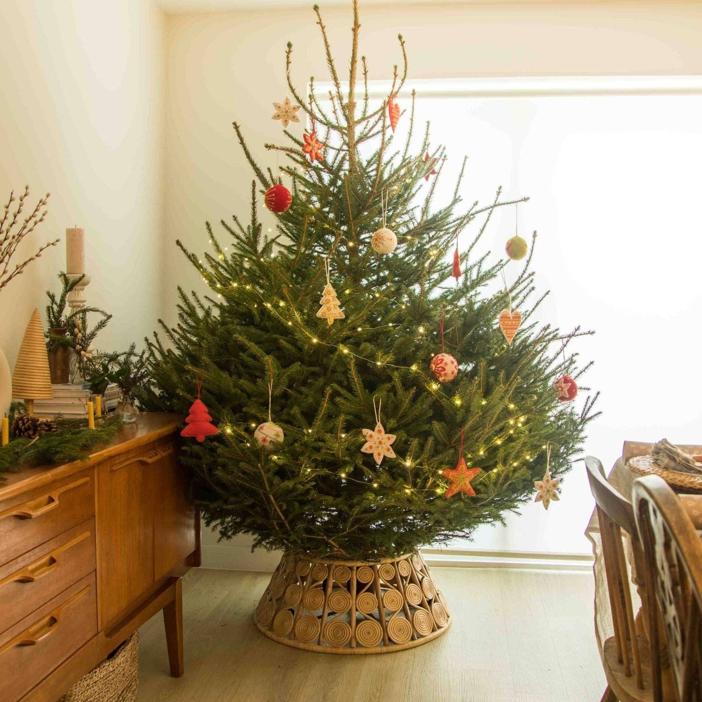 Boho Rattan Tree Collar | Large