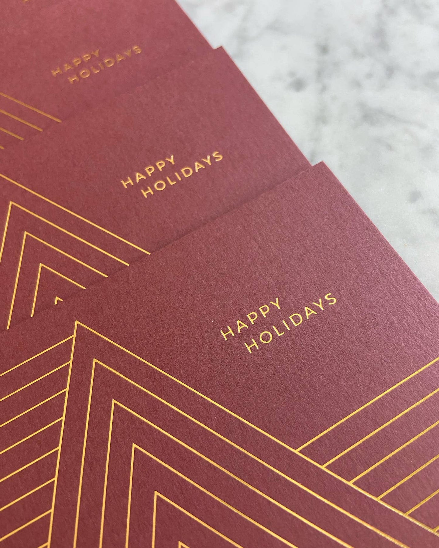 Abstract Trees Happy Holidays Foil Greeting Card