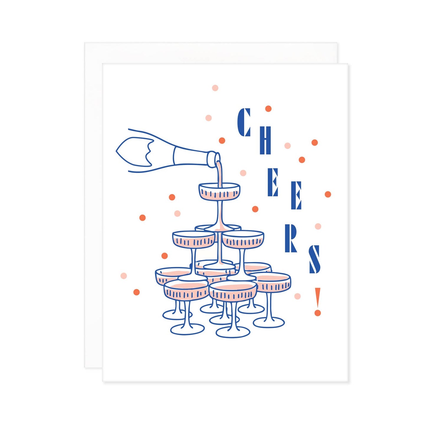 Bubbly Champagne Tower Cheers Card