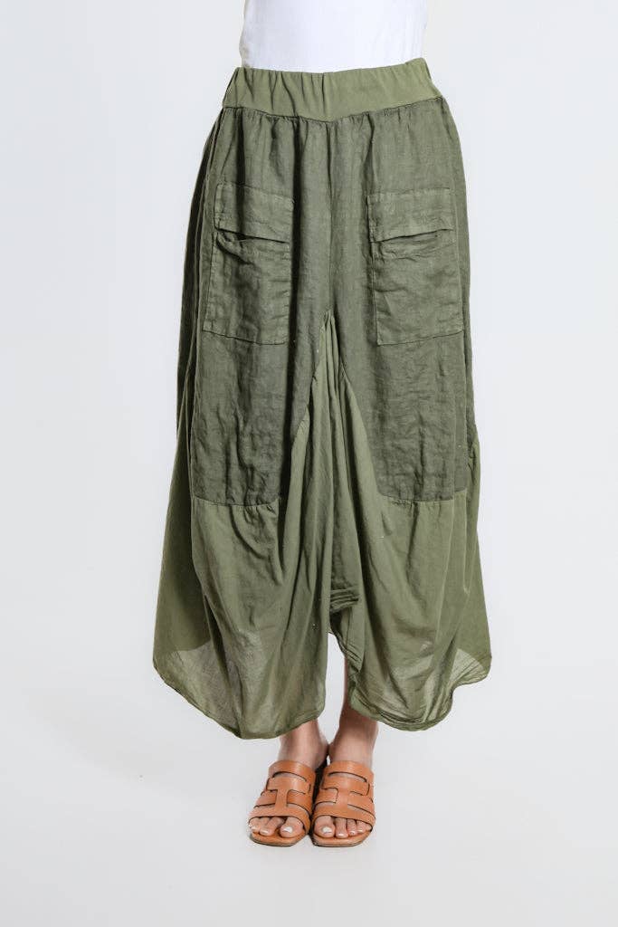 Bunched Pocket Skirt | Army