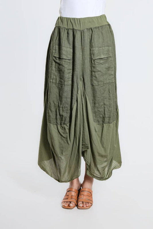 Bunched Pocket Skirt | Army