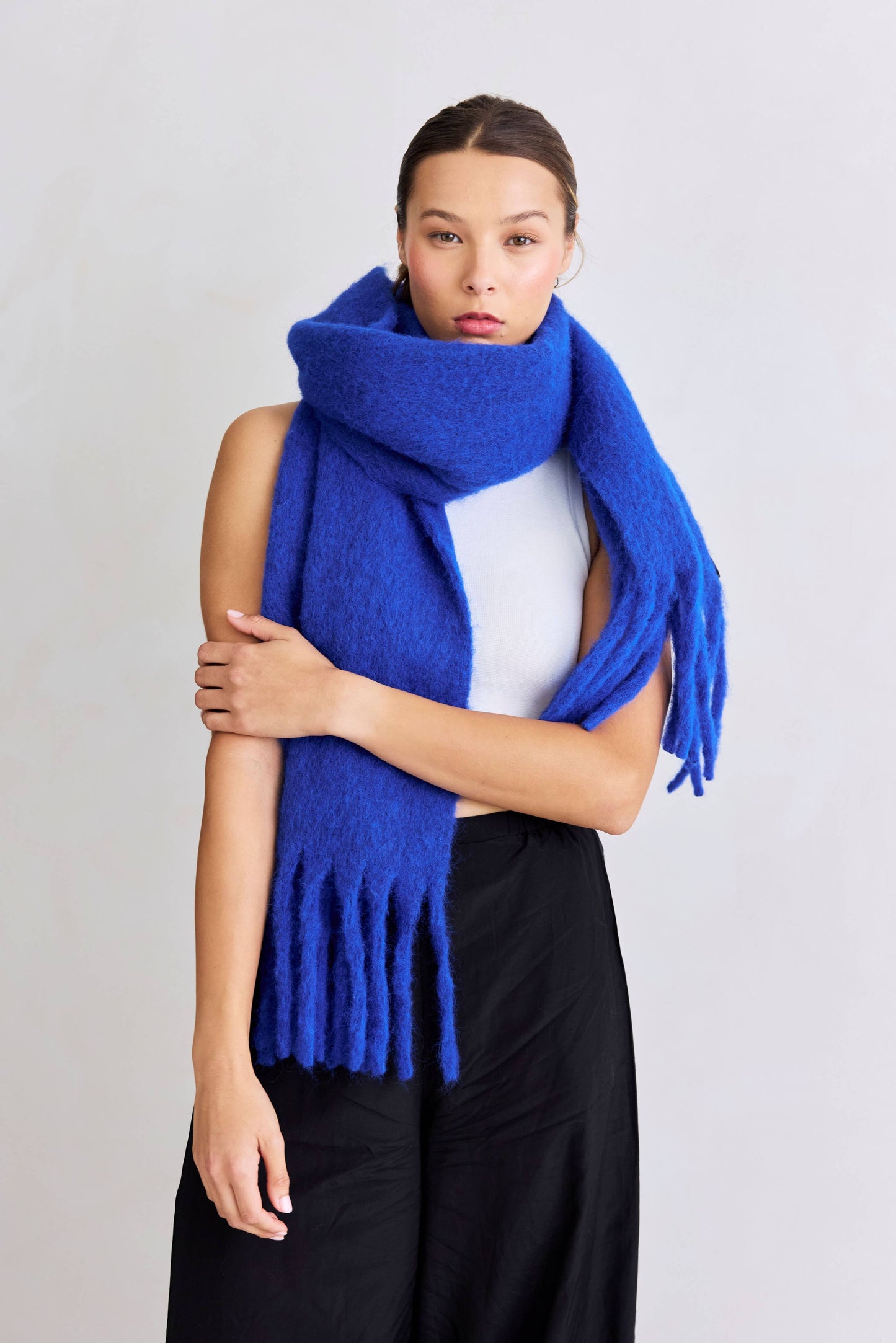 Ultra Soft Recycled Scarf | Electric Blue