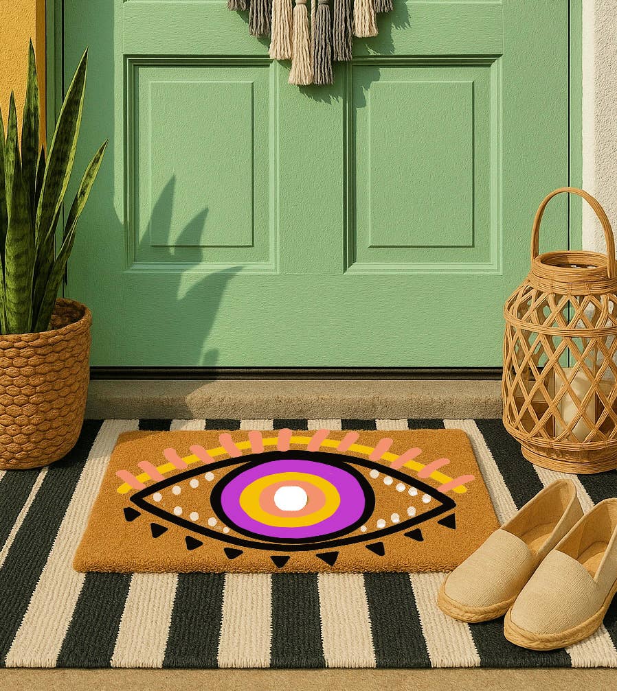 Evil Eye Coir Doormat