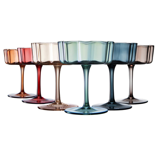 Wavy Coupe Glasses