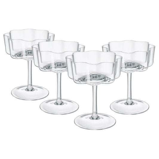 Wavy Coupe Glasses