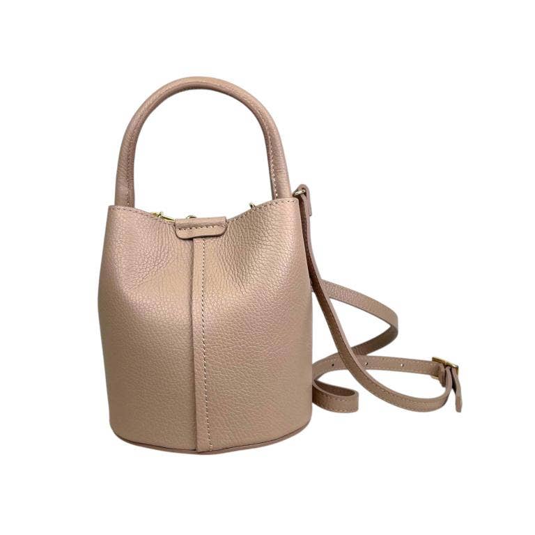 Italian Leather Bucket Handbag |  Electric Blue