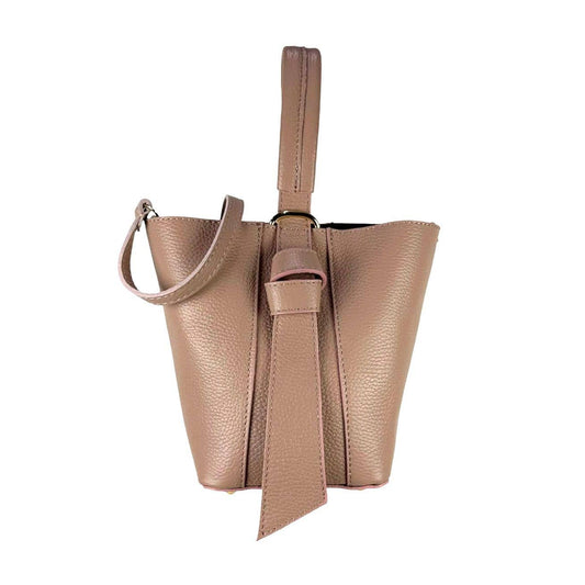 Leather Tote Handbag with Changing Bag | Nude
