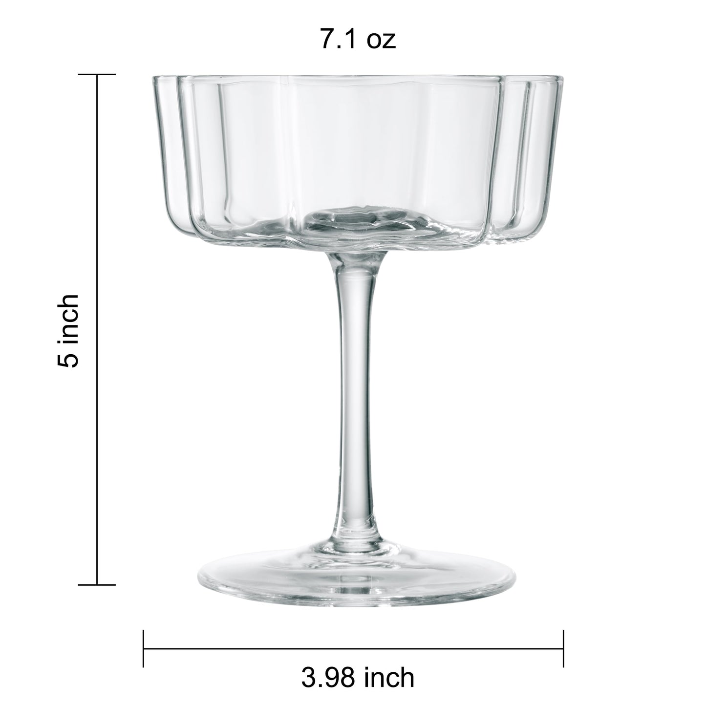 Wavy Coupe Glasses