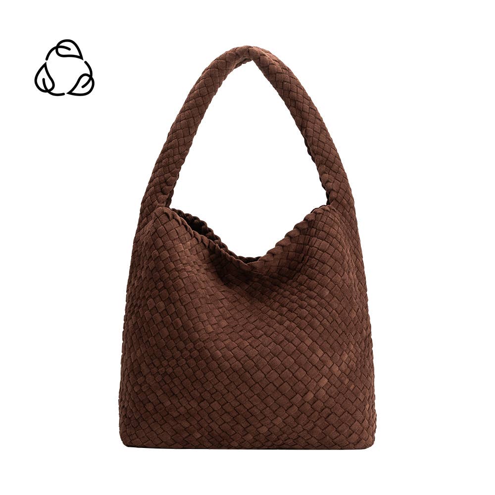 Woven Eco Suede Tote | Tobacco