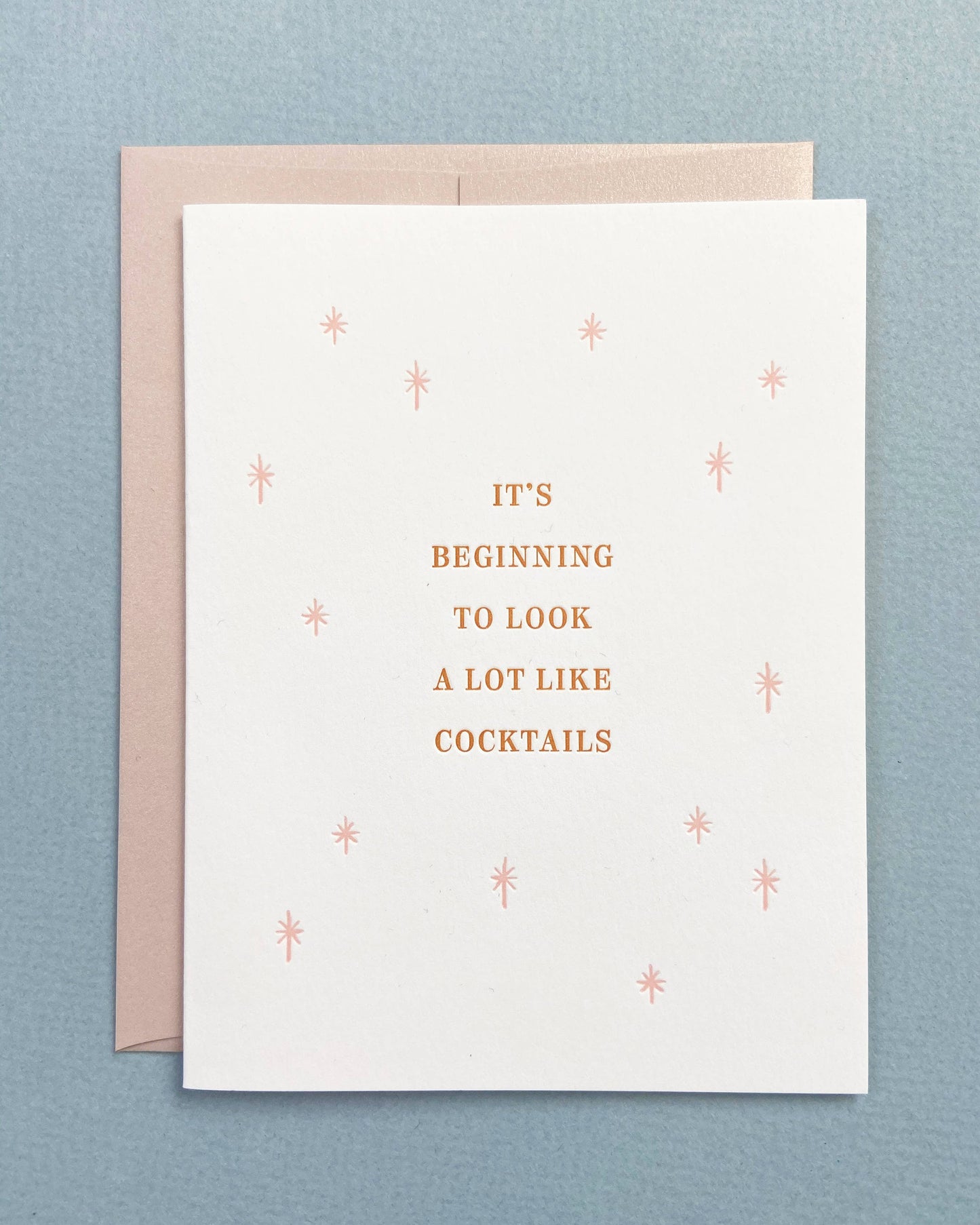 A Lot Like Cocktails Letterpress Holiday Card