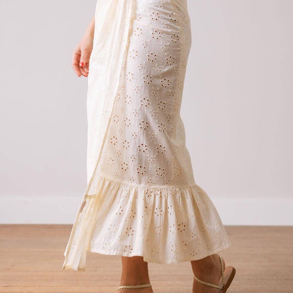 Ivory Eyelet Sarong