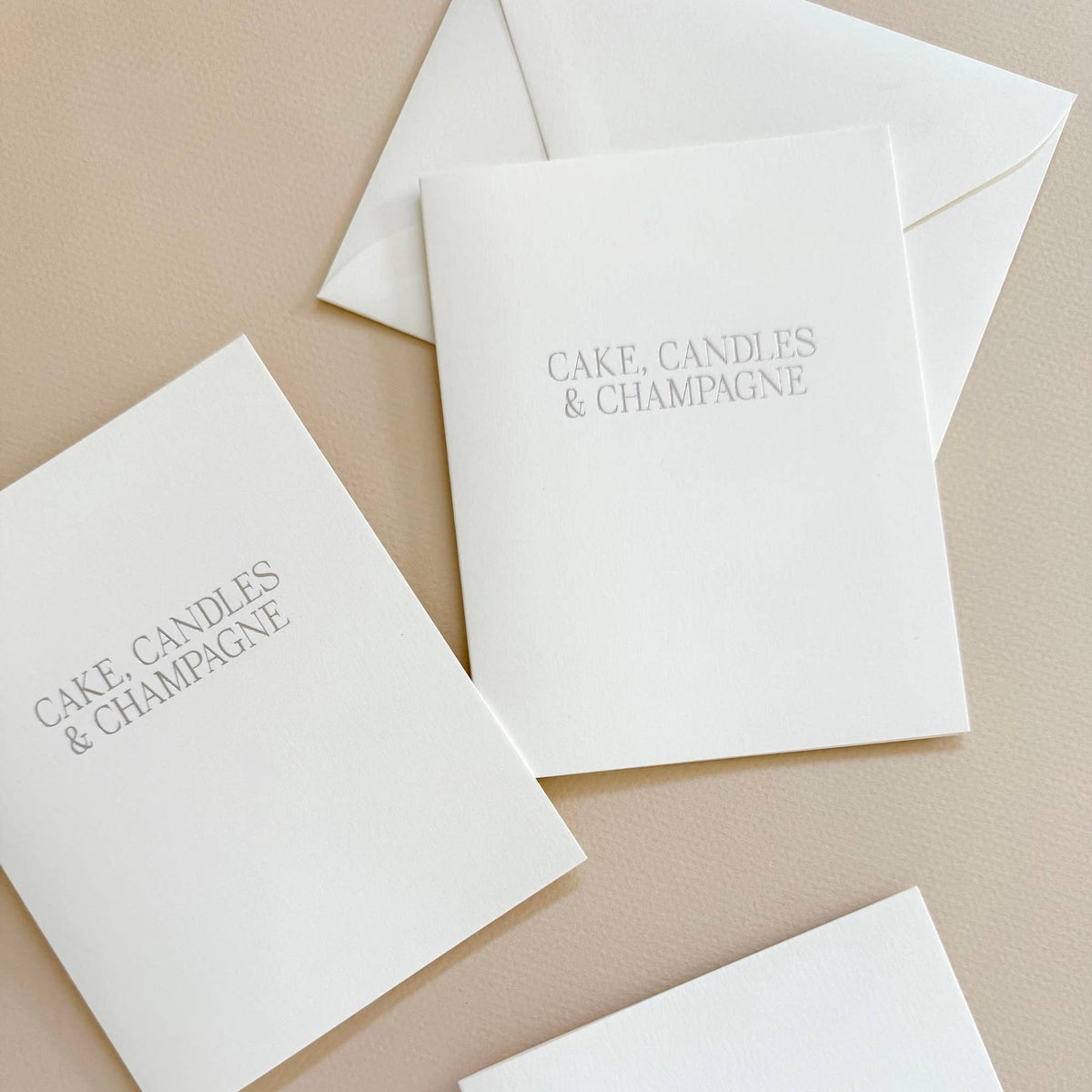 Cake, Candles & Champagne Foil Birthday Card