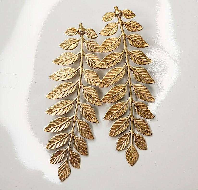 Fern Frond Post Earrings