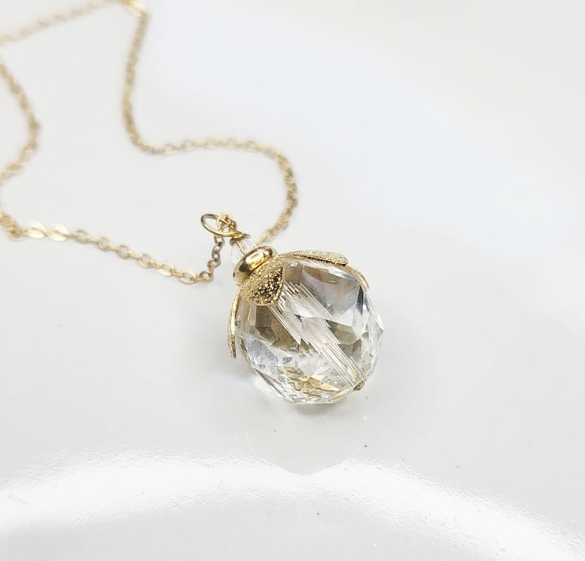 Quartz Flower Bauble Necklace